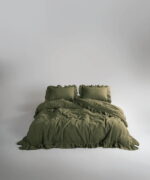 Постільна білизна Limasso Stonewashed Exclusive Ranforce 160 х 220 см сімейний Capulet Olive купити онлайн по вигідній ціні