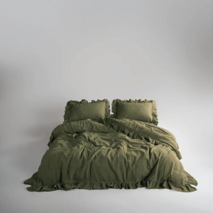 Постільна білизна Limasso Stonewashed Exclusive Ranforce 160 х 220 см сімейний Capulet Olive купити онлайн по вигідній ціні