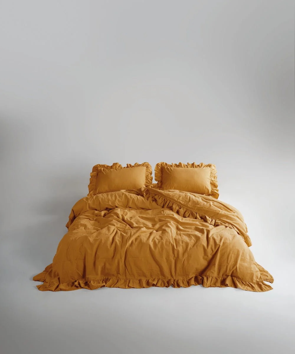 Постільна білизна Limasso Stonewashed Exclusive Ranforce 160 х 220 см сімейний Mustard Постільна білизна Limasso Stonewashed Exclusive Ranforce 160 х 220 см сімейний Mustard купити онлайн по вигідній ціні