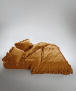 Постільна білизна Limasso Stonewashed Exclusive Ranforce 200 х 220 см Mustard - Зображення 2