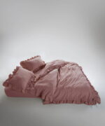 Постільна білизна Limasso Stonewashed Exclusive Ranforce 160 х 220 см Old Rose - Зображення 2