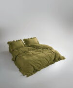 Постільна білизна Limasso Stonewashed Exclusive Ranforce 160 х 220 см Olive - Зображення 2