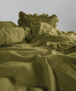 Постільна білизна Limasso Stonewashed Exclusive Ranforce 160 х 220 см Olive - Зображення 3