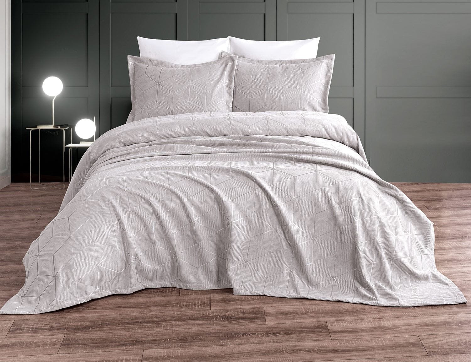 Ferda-Krem-1 Покривало з наволочками Modabox 240 x 260 см Ferda Krem