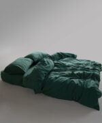 Постільна білизна Limasso Stonewashed Ranforce 160 х 220 см сімейний Dark Green - Зображення 3