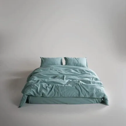 Постільна білизна Limasso Stonewashed Ranforse 160 х 220 см сімейний Mineral Blue