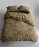 Постільна білизна Limasso Stonewashed Ranforce 160 х 220 см сімейний Olive - Зображення 2