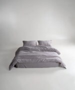 Постільна білизна Limasso Stonewashed Ranforse 160 х 220 см сімейний Opal Grey