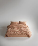 Постільна білизна Limasso Stonewashed Ranforse 160 х 220 см сімейний Toast