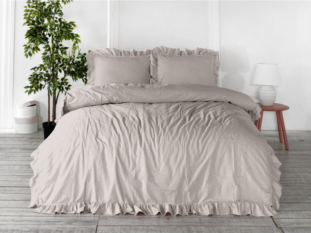 Постільна білизна Limasso Stonewashed Exclusive Ranforce 160 х 220 см сімейний Natural Krem Постільна білизна Limasso Stonewashed Exclusive Ranforce 160 х 220 см сімейний Natural Krem купити онлайн по вигідній ціні