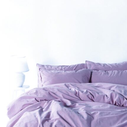 Постільна білизна Limasso Stonewashed Ranforse 160 х 220 см сімейний Natural Violet