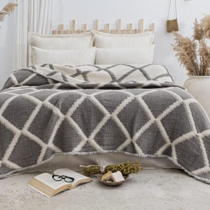 Муслінове покривало Saheser Savio 160 x 240 см. Grey