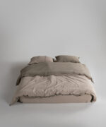 Постільна білизна Limasso Stonewashed Essualte 200 х 220 см Oxford Tan-Akdeniz Yesili