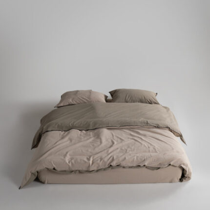 Постільна білизна Limasso Stonewashed Essualte 200 х 220 см Oxford Tan-Akdeniz Yesili