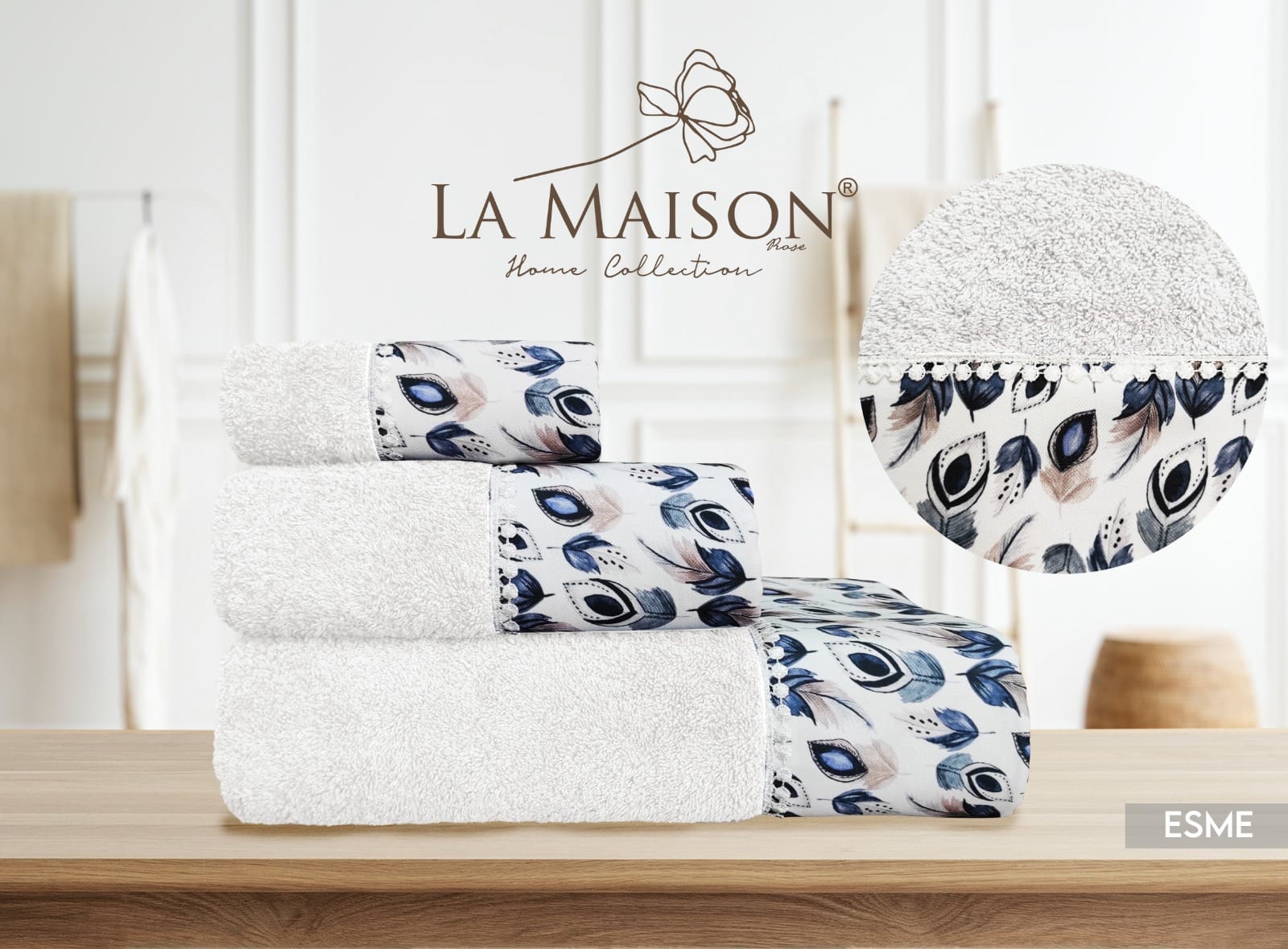 La-Maison-Esme-Ekru-1 Подарунковий набір рушників La Maison Esme Ekru з ароматом