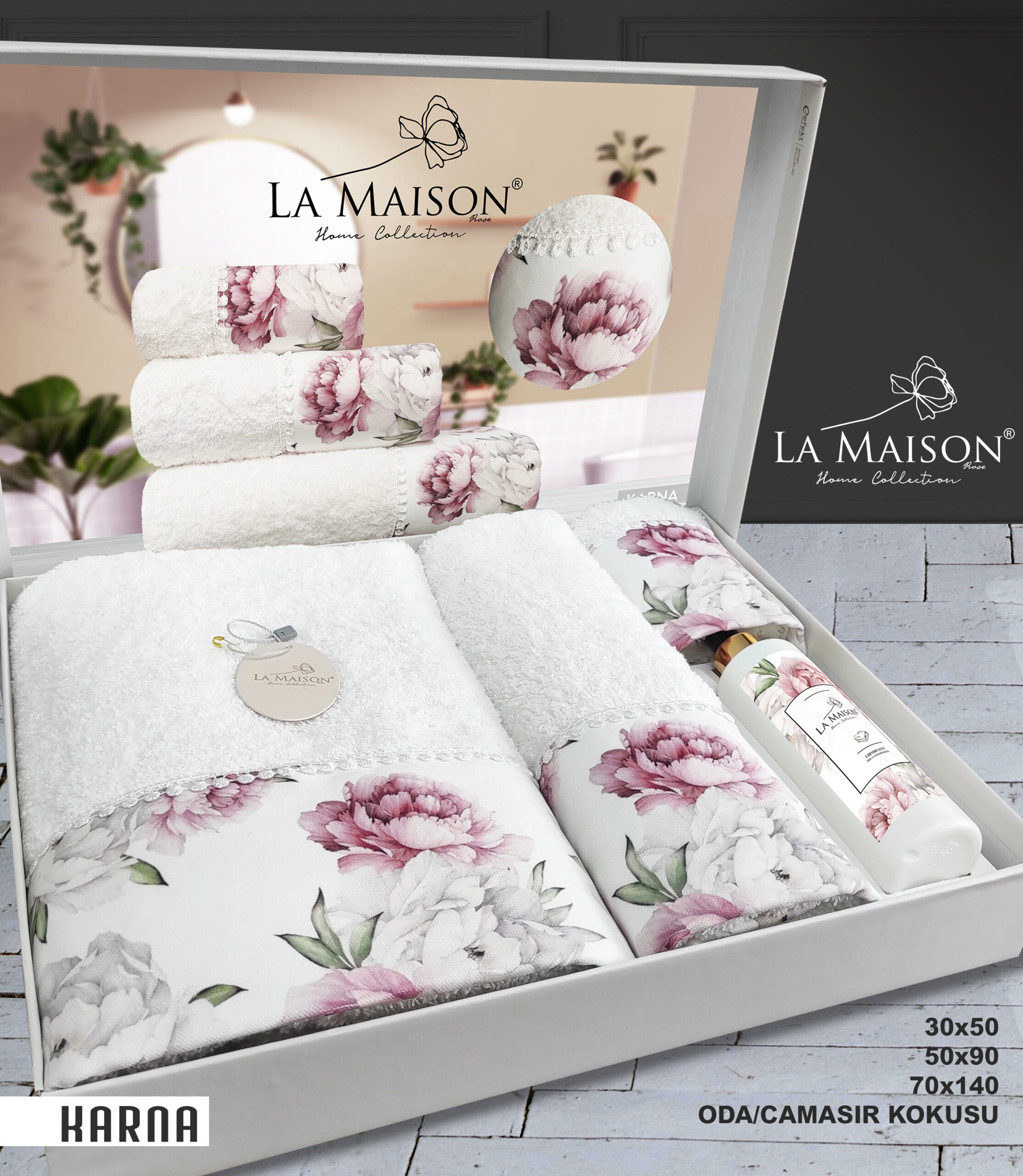 La-Maison-Karna-Ekru-2-scaled Подарунковий набір рушників La Maison Karna з ароматом