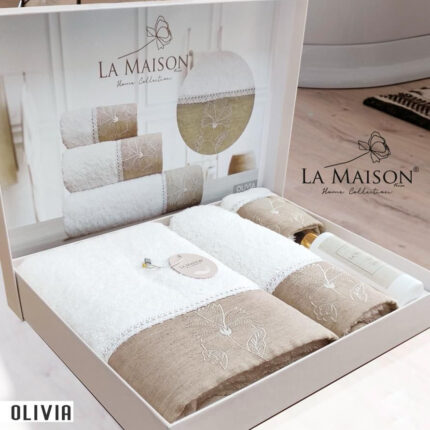 Подарунковий набір рушників La Maison Olivia з ароматом