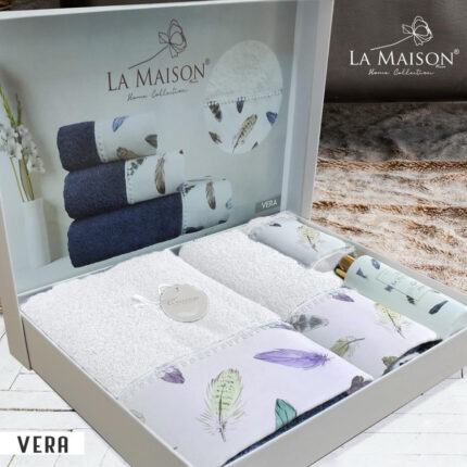 Подарунковий набір рушників La Maison Vera Ekru з ароматом