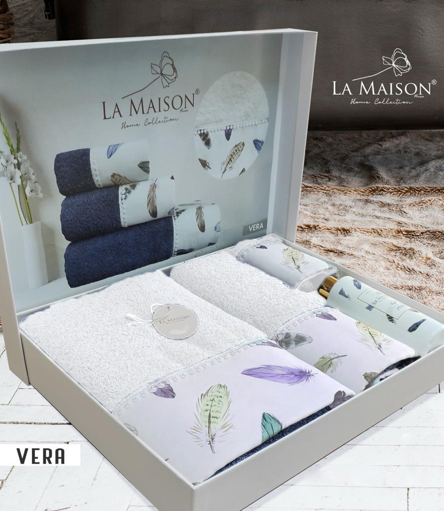 La-Maison-Vera-Ekru-2 Подарунковий набір рушників La Maison Vera Ekru з ароматом