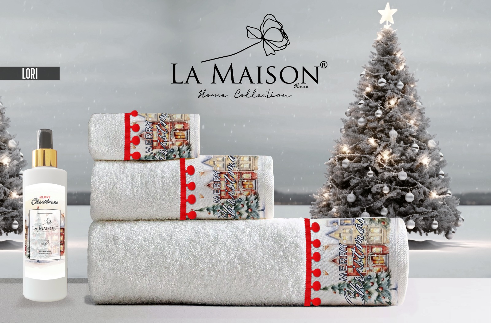 Lori-1 Подарунковий новорічний набір рушників La Maison Lori