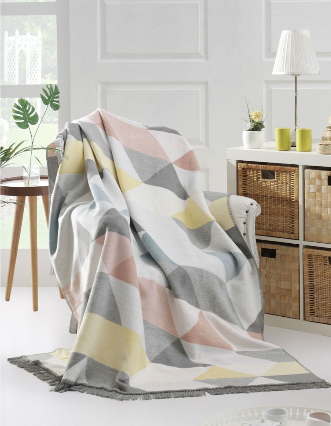 Плед Aksu Triangle Gri 180×220 см Плед Aksu Triangle Gri 180×220 см