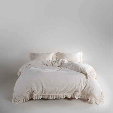Постільна білизна Limasso Stonewashed Francesca 200 х 220 см Cream купити в Україні.