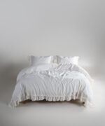 Постільна білизна Limasso Stonewashed Francesca 200 х 220 см Snow White купити в Україні.