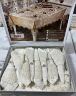 Велюрова скатертина Haspen Menekse 160x350 крем