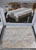 Велюрова скатертина Haspen Seher 160x220 см кава купити