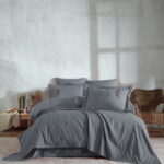 Постільна білизна Saheser Stonewashed 200 х 220 см Noris Grey