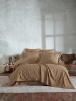 Постільна білизна Saheser Stonewashed 200 х 220 см Noris Mustard