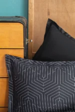 Постільна білизна Issimo Home Cotton Satin Strada Black Євро - Зображення 3