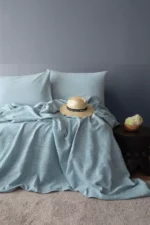 Постільна білизна з пледом Issimo Ranforse 220 х 240 см Summerpunch Blue