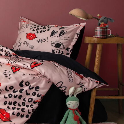 Комплект постільної білизни Issimo Digital Satin 160х220 см Xoxo