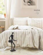 Постільна білизна Saheser Stonewashed Ranforce 200 х 220 см Nadia Bej
