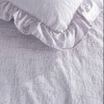 Постільна білизна з вареної бавовни з прошвою Istanbul Home Collection євро 200х220 см Resital Purple - Зображення 3