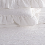 Постільна білизна з вареної бавовни з прошвою Istanbul Home Collection євро 200х220 см Resital White - Зображення 3