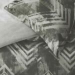 Постільна білизна TAC Satin Edith Antrasit Євро - Зображення 2