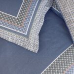 Постільна білизна TAC Satin Serenya Mavi Євро — изображение 2