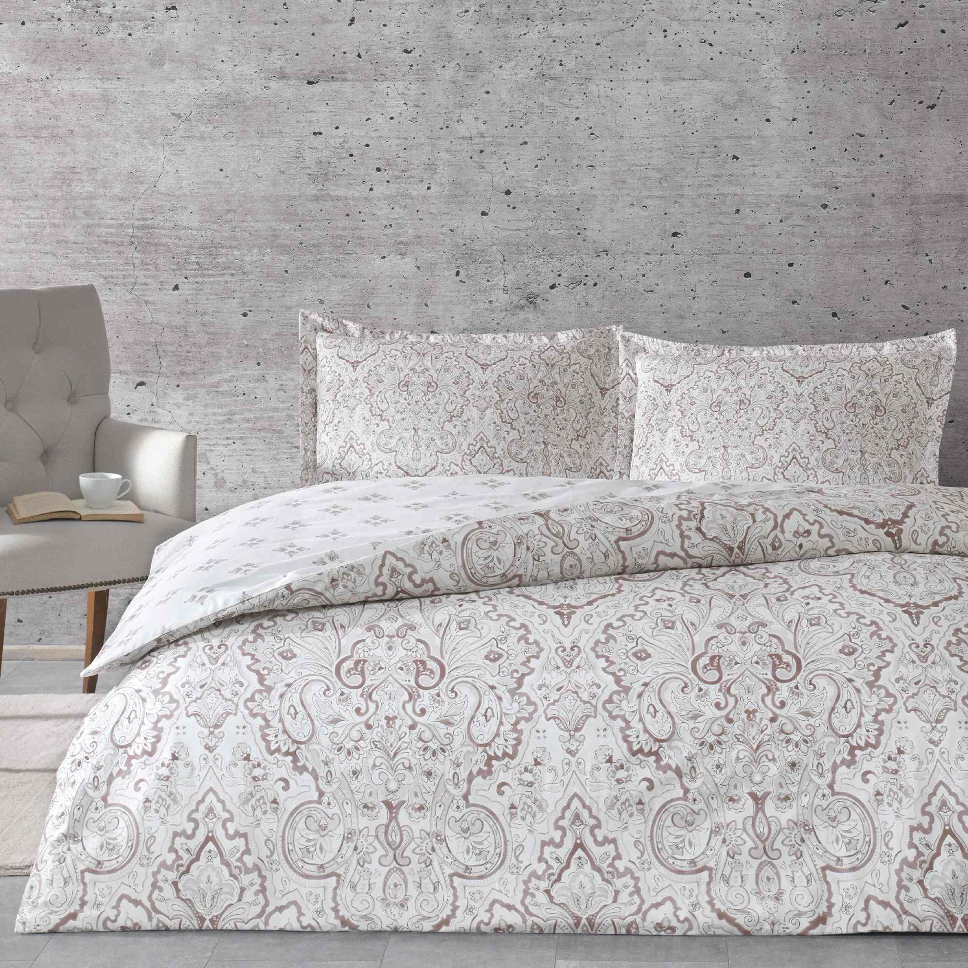 Постільна білизна TAC Satin Cassandra Ecru Євро Постільна білизна TAC Satin Cassandra Ecru Євро купити в Україні