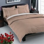 Постільна білизна TAC Delux Satin Prestige Cappucino Євро купити в Україні