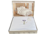 Постільна білизна з вишивкою Maison D`or Lavender 200x220 см, Pudra — изображение 3