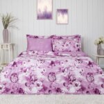 Постільна білизна TAC Delux Satin Vesta Lilac Євро купити в Україні