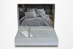 Постільна білизна Charlotte Stripe Satin 200х220 см, простирадло на резинці 180х200+30 см Silver - Зображення 4