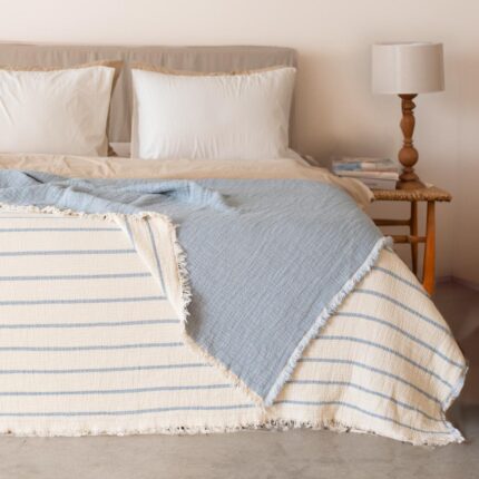 Муслінове покривало Moss Exclusive Muslin 170 х 230 см. Mavi