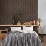 Муслінове покривало Moss Jacquard Exclusive 230 x 250 см Antrasit