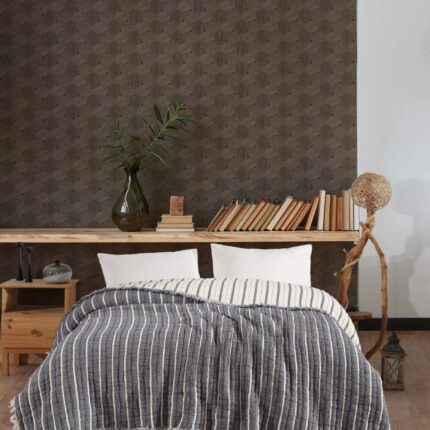 Муслінове покривало Moss Jacquard Exclusive 230 x 250 см Antrasit