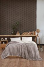 Муслінове покривало Moss Jacquard Exclusive 230 x 250 см Kahve