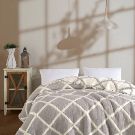 Муслінове покривало Moss Ivory Muslin 230 x 250 см. Kahve