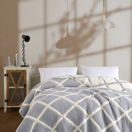 Муслінове покривало Moss Ivory Muslin 230 x 250 см. Gri